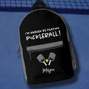 Sac À Dos Imprimé Pickleball Drôle Sports Mignon Nom Personnalisé No