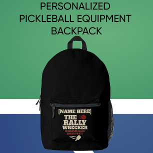 Sac À Dos Imprimé Pickleball Nom Personnalisé Le Dévastateur De Rall