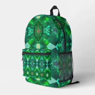 Sac À Dos Imprimé Pierre précieuse émeraude verte Magique Mystique T