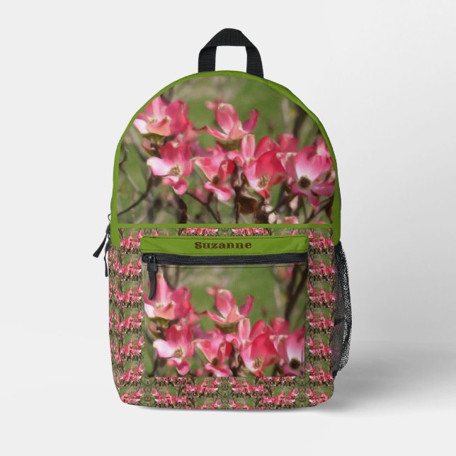 Sac À Dos Imprimé Pink Dogwood Fleuris peinture (Recto)