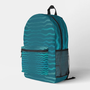 Sac À Dos Imprimé Plage côtière Salé Turquoise Wave Résumé Design