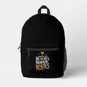 Sac À Dos Imprimé Plages Alcool & Meilleures Amies Cocotier Été 