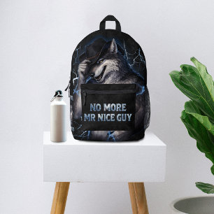 Sac À Dos Imprimé Plus de Monsieur Gentil Garçon Mème drôle de Loup 