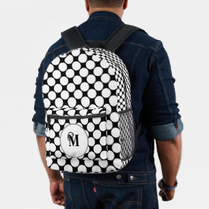 Sac À Dos Imprimé Pois noir et blanc
