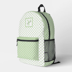 Sac À Dos Imprimé Pois verts et blancs