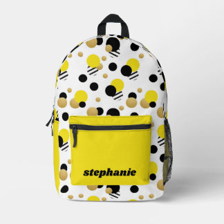 Sac À Dos Imprimé Polka Retro personnalisée Point Jaune