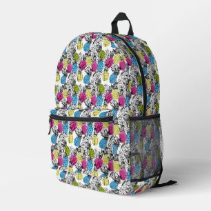 Sac À Dos Imprimé Pop Art Ananas Et Palm Feuilles