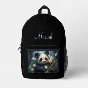 Sac À Dos Imprimé Porte Panda Douce Parmi Les Roses De La Jungle Per