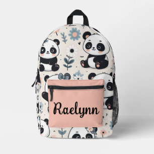 Sac À Dos Imprimé Portes Panda Cute Personnalisées