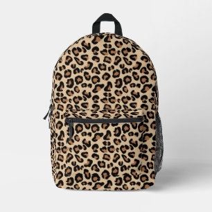 Sac À Dos Imprimé Poster de animal, noir, Brown et tan Leopard
