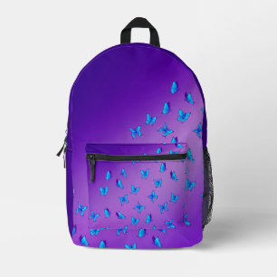 Sac À Dos Imprimé Poutres de Lune Abstraites et papillons