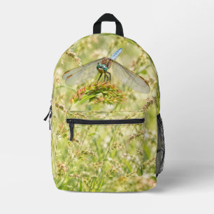 Sac À Dos Imprimé Prairie de libellule bleue faune