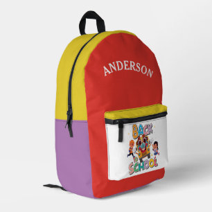 Sac À Dos Imprimé Prêt À Retourner À L'École Enfants Nom Personnalis