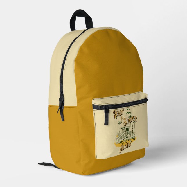 Sac À Dos Imprimé Prêt pour Summer Beach Edition - Aloha - (Coin arrière gauche)