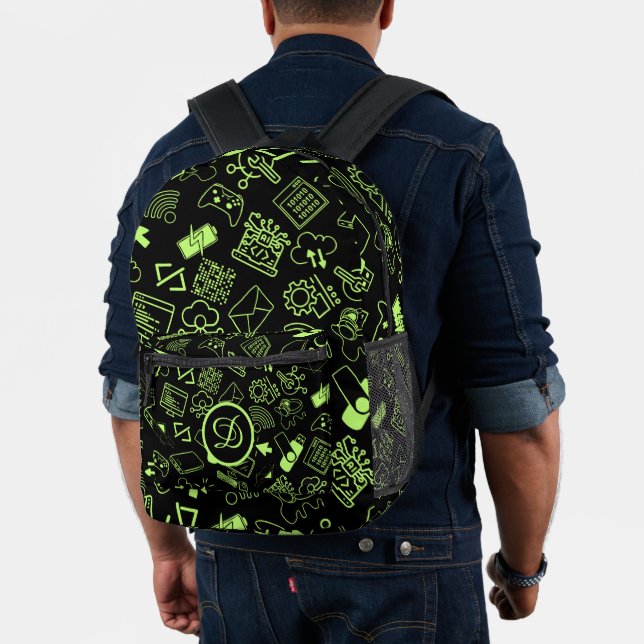Sac À Dos Imprimé programmeur informaticien codage technologie neong (Insitu (Modèle))