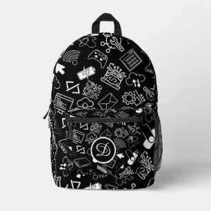 Sac À Dos Imprimé programmeur informaticien codage technologie noir