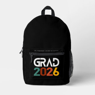 Sac À Dos Imprimé Promotion 2026 Diplôme Rétro Vintage Minimaliste