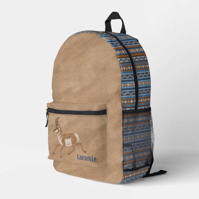 Sac À Dos Imprimé Pronghorns Sud-Ouest Impression géométrique Person (Coin arrière droit)