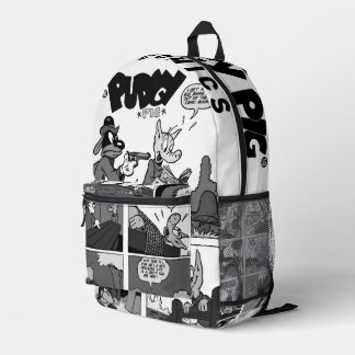 Sac À Dos Imprimé PUDGY Pig Comics Backpack 