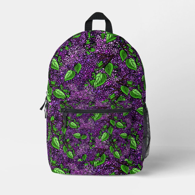 Sac À Dos Imprimé Purple Lilac New Hampshire Flower State (Recto)