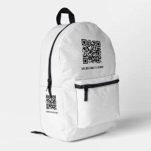 Sac À Dos Imprimé QR Code Moderne Minimaliste Entreprise Promotion