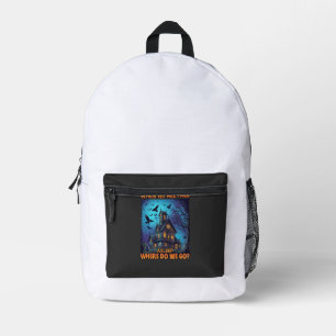 Sac À Dos Imprimé Quand nous nous endormons tous Maison hantée Corbe