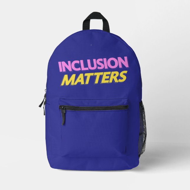 Sac À Dos Imprimé Questions d'inclusion (Recto)