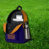 Randonneur camping humour bleu orange