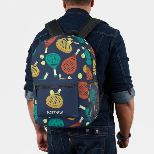 Sac À Dos Imprimé Raquettes de tennis Padel, balles Personnalisées (Insitu (Modèle))