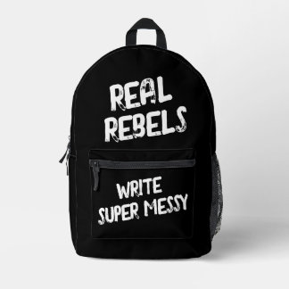 Sac À Dos Imprimé Real Rebels Write Super Messy, Cool Black