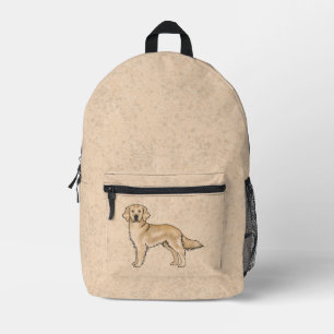 Sac À Dos Imprimé Récupérateur doré jaune Chien de dessin animé mign