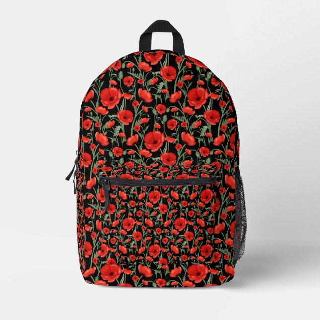 Sac À Dos Imprimé Red Poppy (Recto)