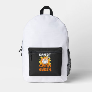 Sac À Dos Imprimé Reine de Bonbons Corn Halloween Fantômes Chauves-S