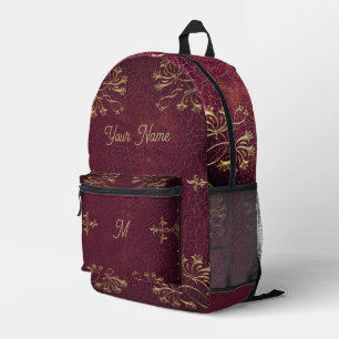 Sac À Dos Imprimé reliure de livre antique - look cuir