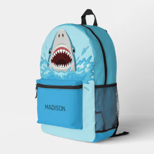 Sac À Dos Imprimé Requin Cool de nom personnalisé