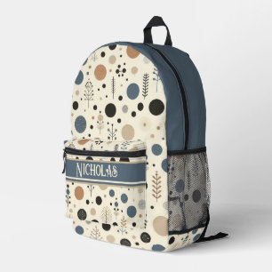 Sac À Dos Imprimé Résumé Woodland Nom personnalisé