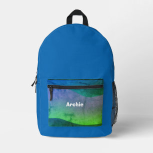 Sac À Dos Imprimé Retour À College Varsity School Travel Rustic Blue