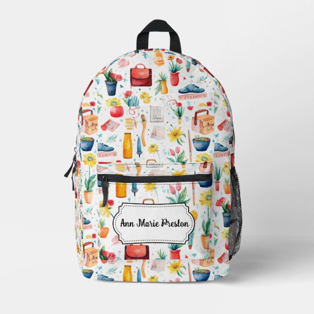 Sac À Dos Imprimé Retour À L'École Pack Précédent Personnalisé (Recto)