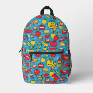 Sac À Dos Imprimé Retour à l'école Pommes et crayons - Motif amusant