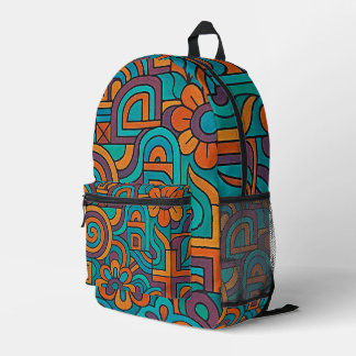 Sac À Dos Imprimé Rétro Psychedélique