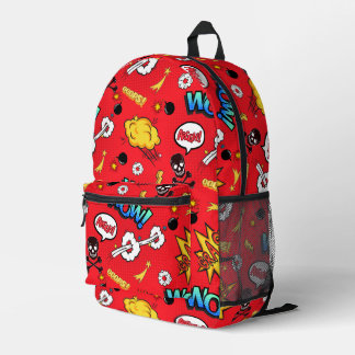 Sac À Dos Imprimé Retro Red Comic Book Pop Art Explosion Pattern