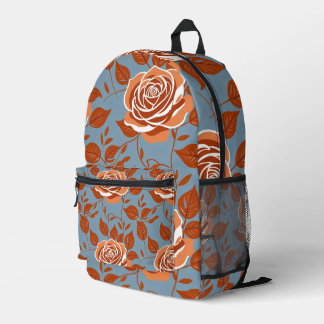 Sac À Dos Imprimé Rose avec des tons chauds d'orange et de rouille