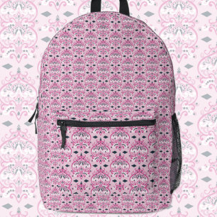 Sac À Dos Imprimé rose et noir damassé
