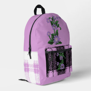 Sac À Dos Imprimé Rose Florale 