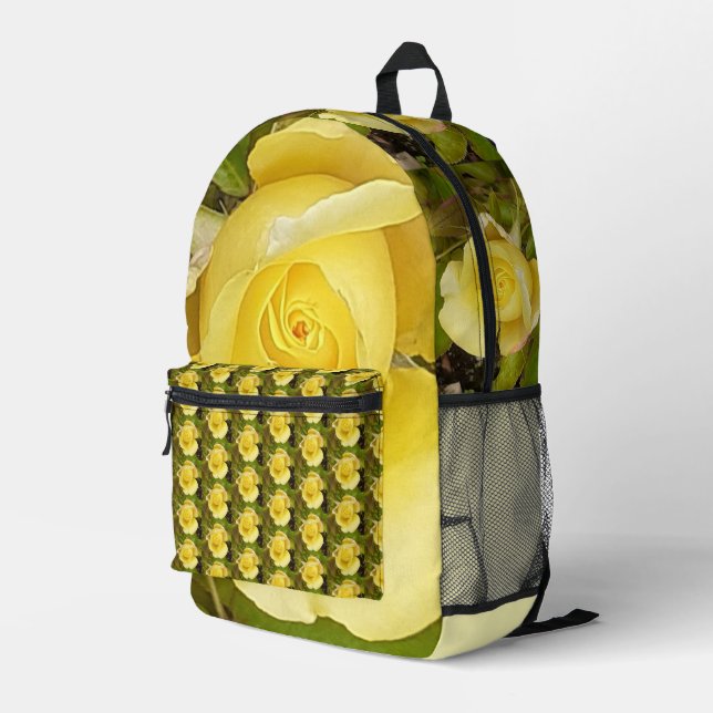 Sac À Dos Imprimé Rosebud jaune (Coin arrière droit)