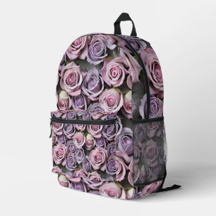 Sac À Dos Imprimé Roses Lilas Avec Douce Lilac Et Rose