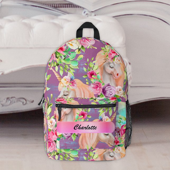 Sac À Dos Imprimé Roses magiques et licornes (Créateur téléchargé)