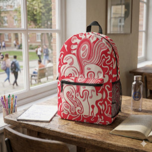 Sac À Dos Imprimé Rouge