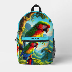 Sac À Dos Imprimé Sac à coudre avec imprimé tropical de perroquet ar