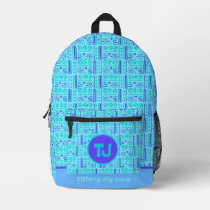 Sac À Dos Imprimé Sacoche de l'école monogramme d'été Bold